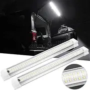 2Pcs 12V Led Interior Light Bar, 108LEDs 6000K/2200LM 10W, DC 12 Volt Led Strip Lights with ON/Off Switch for Camper Enclosed Cargo Trailer Car RV Van Truck Lorry Caravan Motorhome