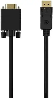 VoltShine DisplayPort to VGA Converter Cable Black 1m Ideal for Connecting DisplayPort Devices to VGA Monitors