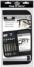 Drawing and Sketching Pencil Set in Zippered Carrying Case