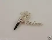 Snowflake nice Christmas cell phone fits Ipad charm ear cap dust plug xmas bling