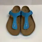 Birkenstock New w/ Box Gizeh Rivet Logo Sky Blue Textile Vegan Reg Select Size