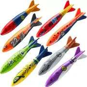 JOYIN 8 Pack Pool Toys, Shark Underwater Diving Toys, Colorful Swimming Toy Sink