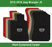 Lloyd Velourtex Front Row Carpet Mats for '18 Jeep Wrangler JK w/Jeep Grill Logo (for: Jeep)
