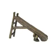 Mini Wood Log Playground Slide Fairy Garden Landscape Decor Dollhouse Accessory