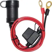 12V Adapter Plug Socket Auto Cigarette Lighter with Cap to Eyelet O Terminal