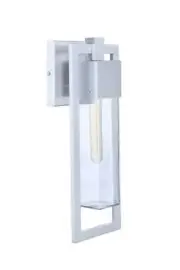 Satin Aluminum One Light Outdoor Wall Mount from the Perimeter Collection