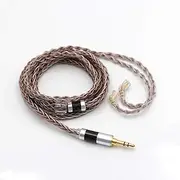 Linsoul TRIPOWIN C8 8-Core Silver Copper Foil Braided Earphone Replacement Upgrade Cable, Tinsel Silver Copper Wire for UE900s SE215 SE425 TIN Audio T2 T3 BGVP (with Mic, 3.5mm Plug, Recessed 2pin)