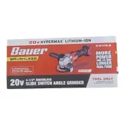 BAUER 20V Brushless Cordless 4-1/2 in. Slide Switch Angle Grinder - Tool Only