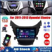 CARPLAY FOR 2011-2013 HYUNDAI ELANTRA ANDROID 13 CAR RADIO STEREO GPS HEAD UNIT
