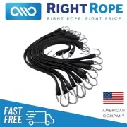 50 Box Of 15" Natural Rubber Tarp Tie Down Straps Trailer Bungee S Crimped Hook