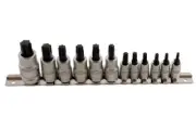 Short Star Socket Bit Set 1/4"D, 3/8"D, 1/2"D 12pc 2196 Laser New