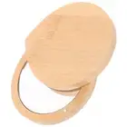 Bamboo Handheld Mirror Make up Accessories for Women Card Travel Miss
