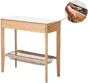 Hallway Table Solid Wood Bed End Table Living Room Console Table Modern Oak Entryway Table Accent Table Thin Behind Couch Sofa Table Console Tables for Hallway Slim