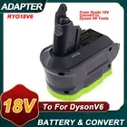 Battery Adapter For Ryobi 18V Li-ion Battery Convert To For Dyson V6 Cleaner