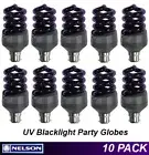 10 x UV Blacklight Party Light Globes Bulbs Lamp 20W CFL B22 Bayonet Ultraviolet