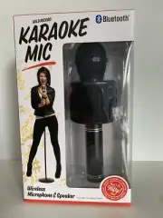 New Nifty Gold Record Karaoke Microphone and Speaker Bluetooth wireless