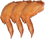 Generic 3pcs Simulated Chicken Wing Ornaments Meat Cooked Fried Artificial Chicken Wings Fake Food Photo Props Chicken Wing Shape Model Chicken Wing Fake Model Food Prop PVC Brown