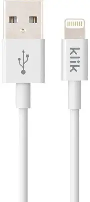 Klik 1.2m Lightning Cable - White MFI Certified