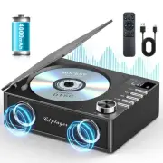 Portable CD Player with Bluetooth 5.3, 4000mAh Rechargeable CD Player with Re...