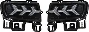 2Pcs LED Daytime Running Light Fog Lamp Cover DRL Dynamic Yellow Turn Signal Light for Mazda 6 Mazda6 2006 2007 2008 2009-White Yellow