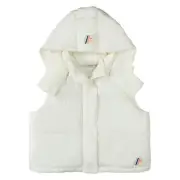 ALDI GEAR Womens Quilted Puffer Vest Hooded White Large - NWT