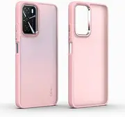 [DESSEN] Transparent Matte Mobile Phone Case for Oppo A16/A16s/OPPO A54s/OPPO A54 4G, Silicone Case with Shockproof Bumper Cover, Beautiful Robust Protective Case with Galvanised Frame Pink