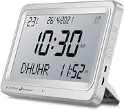 Fahgaer Azan Clock Automatic Worldwide Digital 8 Azan Prayer Sounds Islamic Wall and Desk Clock B