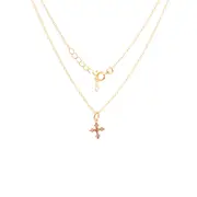 Reva Necklace in Sterling Silver with gold plating tourmaline - Shiny Finish Jewellery in Australia