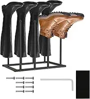 LYIYEYAN Boot Rack, Floor Standing Boot Shoe Rack, Stainless Steel Boot Rack Organizer for 4 Pairs, Space Saving Boot Storage Holder for Dorm Room Closet Entryway Bedroom