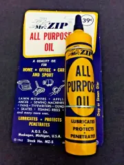 1960s Mr. ZIP ALL PURPOSE OIL STK #MZ-5 A.G.S. Co. Muskegon Michigan USA VTG NOS