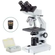 AmScope 40X-2000X Binocular Compound LED Microscope + 2MP Eyepiece Camera