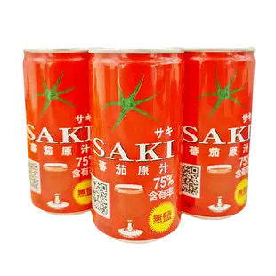 【SAKI】無鹽蕃茄原汁 180mlx6罐【8801105906417】(韓國飲品)