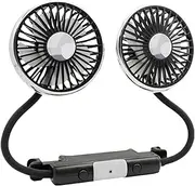 Electric Car Fans for Rear Seat | 360 Degree Rotatable Car Cooler Fan with Led Light - Low Noise Cooling Fans Passenger Portable Fan for Car