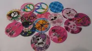 Pre Cut One Inch Bottle Cap Images Skull Peace Rock N Roll Free Ship