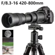 Andoer 420-800mm Camera MF Super Telephoto Zoom Lens for Canon EF-Mount Cameras