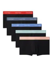 [Calvin Klein] Icon Cotton Low Rise Trunks 5 Pack in Black