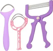 SAFIGLE 3Pcs Face Hair Removal Tools Manual Facial Hair Remover Epilator Portable Spring Hair Removal Convenient Facial Threading Tool for Lips Cheeks Chin