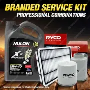 Oil Air Fuel Filter + 5L PRO15W40 Service Kit for Honda Civic EK 4cyl 1.6L 95-99 (for: Honda Civic)