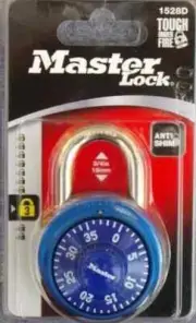 Master Lock 1-7/8" BLUE Dial Combination Padlock Anti Shim Lock 1528D 6 Pack