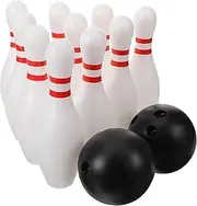 EXAOMBLE Plastic Bowling Set for Boys and Girls Set Boy Girl's Bowling Ball Games Toy Safe Easy to Entertainment