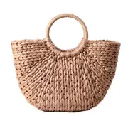 Straw Hairball Tassel Summer Beach Bag Handbag For Women