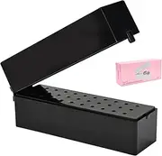 Nail Drill Bits Holder Dustproof Manicure Accessories 30 Hole Display for Nail Tech Supplies (Black)