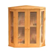 Corner Bread Box for Kitchen Countertop, Large Wood Bread Storage Container B...