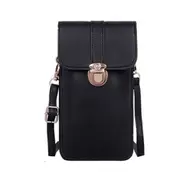 3 Pcs Litthing Touch Screen Mobile Phone Purse Smartphone Pu Leather Mini Wallet Bag with Shoulder Strap Waterproof Touch Bag for Women