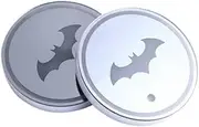 STORE-OK 2PCS Universal LED Car Cup Holder Lights for bat Man, 7 Colors Changing USB Charging Mat Luminescent Cup Pad，LED Car Interior Atmosphere Light (Bat)