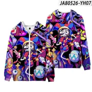 The Amazing Digital Circus Magical Digital Circus Hooded Zipper Sweatshirt For Men And Women 3 patterns Children 160CM
