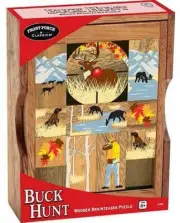 Buck Hunt, Wooden Brainteaser Puzzle, Brand New