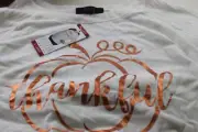 Modern Canvas Women's Cream, Long Sleeve, "Thankful" Shirt. Various Sizes