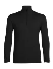 Icebreaker Merino Original LS Half Zip Mens Top - Black - M