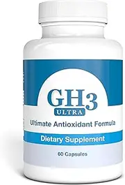 G-H3 Ultra, Ultimate Antioxidant Formula - New, Improved Anti-Aging Complex (Ginkgo Biloba, R-Alpha Lipoic Acid, Coenzyme Q10, Acetyl L-Carnitine, Vitamin B6) - 60 Caps
